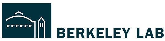 Logo for Berkeley Lab featuring a dark teal graphic of a building with a dome and a tower, next to the text BERKELEY LAB in bold, capital letters.