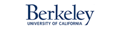 Blue text logo that reads Berkeley above smaller text that says University of California on a light background.